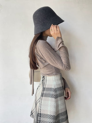 Trendy Winter Wool Bucket Hat in Dark Gray, Premium Fashionable & Trendy Women's Hats & Headwear at SNIDEL USA