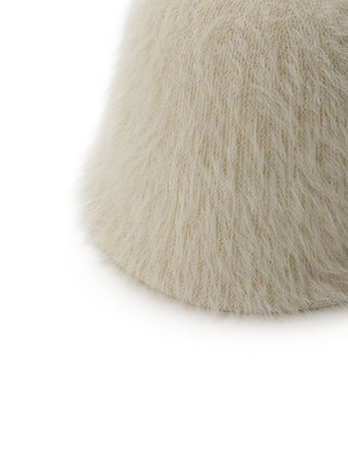 Fur Crochet Hat in Ivory, Premium Fashionable & Trendy Women's Hats & Headwear at SNIDEL USA