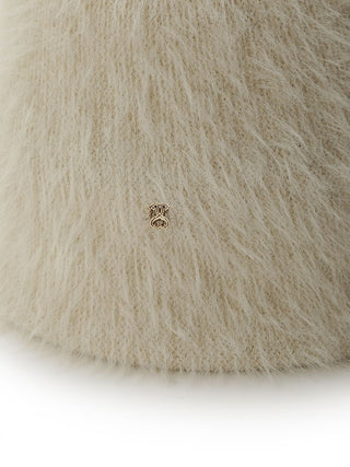 Fur Crochet Hat in Ivory, Premium Fashionable & Trendy Women's Hats & Headwear at SNIDEL USA