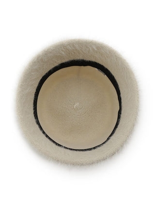 Fur Crochet Hat in Ivory, Premium Fashionable & Trendy Women's Hats & Headwear at SNIDEL USA