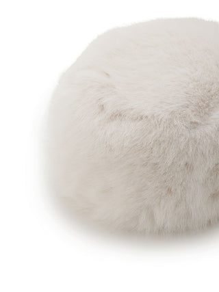 Furry Plush Winter Cap in White, Premium Fashionable & Trendy Women's Hats & Headwear at SNIDEL USA