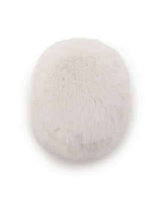 Furry Plush Winter Cap in White, Premium Fashionable & Trendy Women's Hats & Headwear at SNIDEL USA