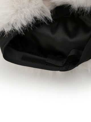 Furry Plush Winter Cap in White, Premium Fashionable & Trendy Women's Hats & Headwear at SNIDEL USA