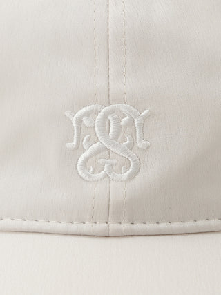 Embroidered Cap Logo in Ivory, Premium Fashionable & Trendy Women's Hats & Headwear at SNIDEL USA