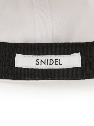 Embroidered Cap Logo in Ivory, Premium Fashionable & Trendy Women's Hats & Headwear at SNIDEL USA