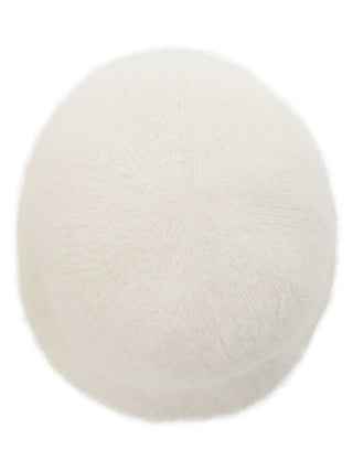 Wool Knit Hat in Ivory, Premium Fashionable & Trendy Women's Hats & Headwear at SNIDEL USA