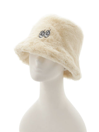 SNaMON Faux Fur Bucket Hat in Yellow, Premium Fashionable & Trendy Women's Hats & Headwear at SNIDEL USA