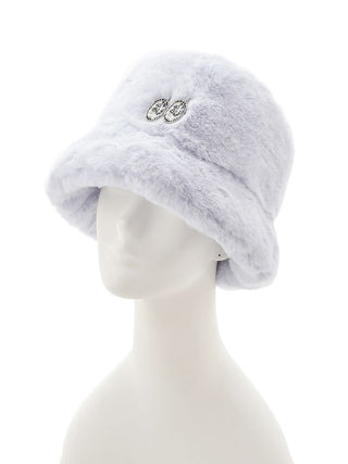 SNaMON Faux Fur Bucket Hat in Blue, Premium Fashionable & Trendy Women's Hats & Headwear at SNIDEL USA