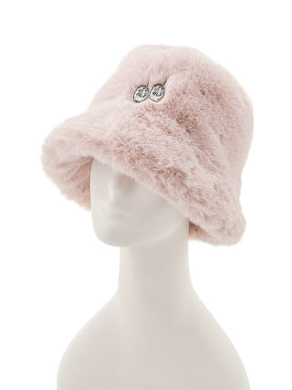 SNaMON Faux Fur Bucket Hat in Pink, Premium Fashionable & Trendy Women's Hats & Headwear at SNIDEL USA