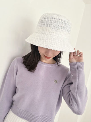 Variation Bucket Hat in White, Premium Fashionable & Trendy Women's Hats & Headwear at SNIDEL USA