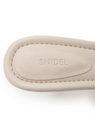 Cross Knot Heeled Mule Sandals in light beige, Premium Collection of Fashionable & Trendy Women's Shoes, Boots, Loafers, & Sandals at SNIDEL USA