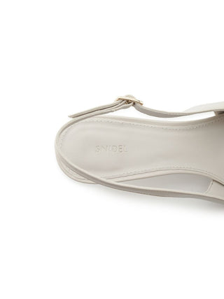 Pointed Toe Bow Slingback Heels in Beige at Premium Footwear, Shoes & Slippers at SNIDEL USA