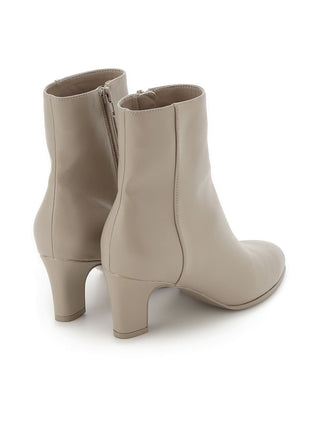 Classic Leather Ankle Boots in Beige, Premium Footwear, Shoes & Slippers at SNIDEL USA