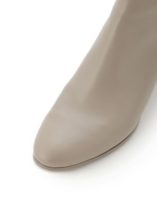 Classic Leather Ankle Boots in Beige, Premium Footwear, Shoes & Slippers at SNIDEL USA