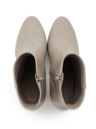 Classic Leather Ankle Boots in Beige, Premium Footwear, Shoes & Slippers at SNIDEL USA