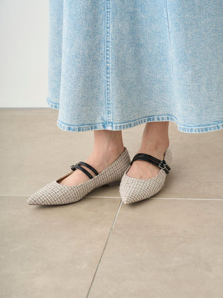 Mary Jane Classic Pointed Flats in Mix, Premium Footwear, Shoes & Slippers at SNIDEL USA