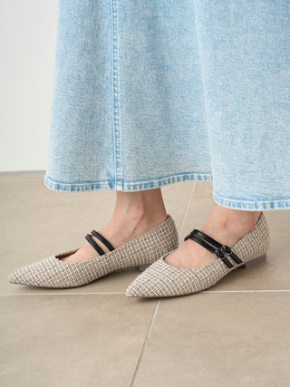 Mary Jane Classic Pointed Flats in Mix, Premium Footwear, Shoes & Slippers at SNIDEL USA