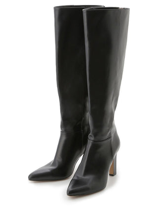 Heeled Long Boots in Black, Premium Footwear, Shoes & Slippers at SNIDEL USA