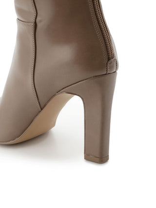 Heeled Long Boots in Beige, Premium Footwear, Shoes & Slippers at SNIDEL USA