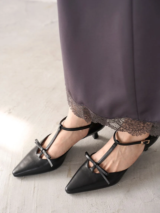 T-Strap Ribbon Pumps