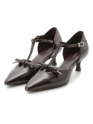 Classic T-Strap Mary Jane Heels in Dark Brown, Premium Footwear, Shoes & Slippers at SNIDEL USA