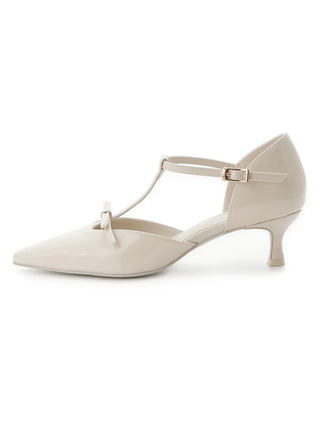 Classic T-Strap Mary Jane Heels in Ivory, Premium Footwear, Shoes & Slippers at SNIDEL USA