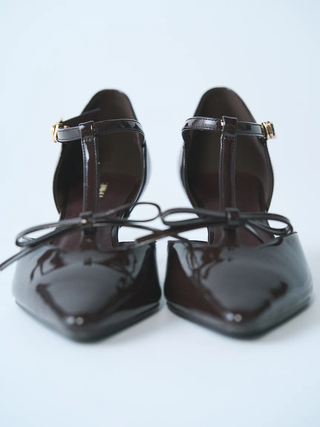 Classic T-Strap Mary Jane Heels in Black, Premium Footwear, Shoes & Slippers at SNIDEL USA