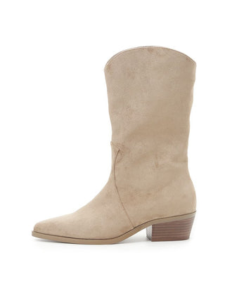 Western Boots in Beige, Premium Footwear, Shoes & Slippers at SNIDEL USA