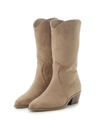 Western Boots in Beige, Premium Footwear, Shoes & Slippers at SNIDEL USA