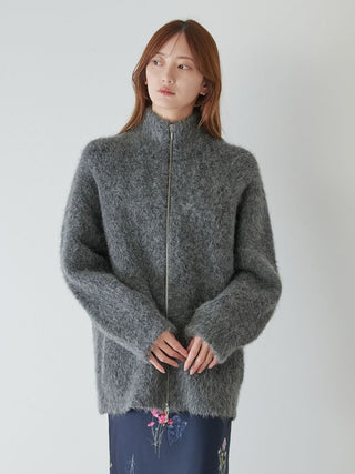 Alpaca Shaggy Zip Coat