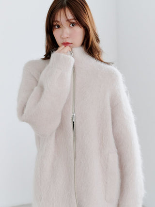Alpaca Shaggy Zip Coat