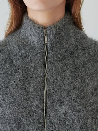 Alpaca Shaggy Zip Coat