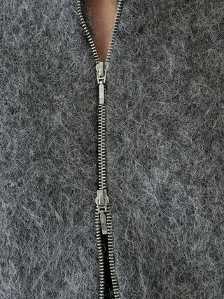 Alpaca Shaggy Zip Coat