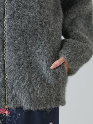 Alpaca Shaggy Zip Coat