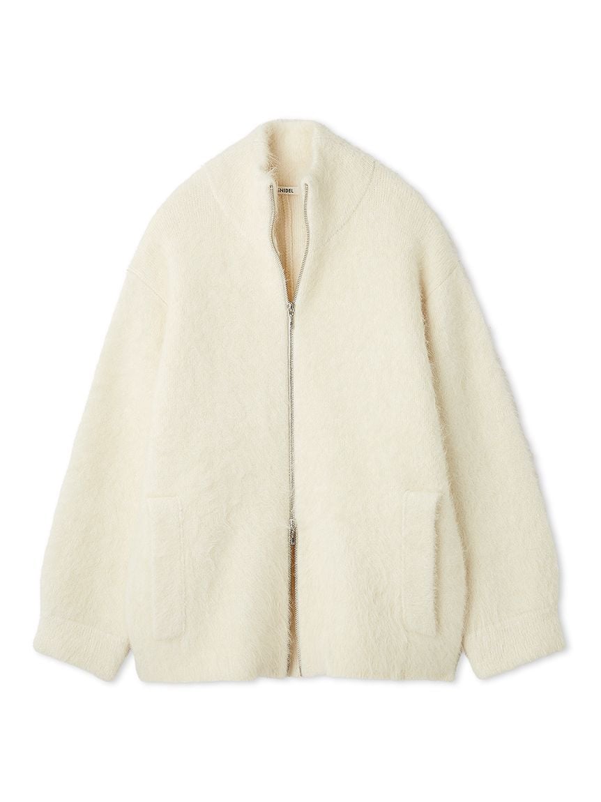 Alpaca Shaggy Zip Coat – SNIDEL