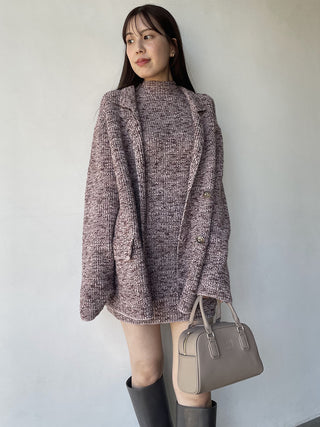 Mini Knit Dress in GRAY, Premium Women's Knitwear at SNIDEL USA.