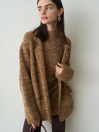 Mini Knit Dress in CAMEL, Premium Women's Knitwear at SNIDEL USA.