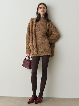 Mini Knit Dress in CAMEL, Premium Women's Knitwear at SNIDEL USA.