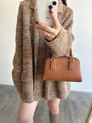 Mini Knit Dress in CAMEL, Premium Women's Knitwear at SNIDEL USA.