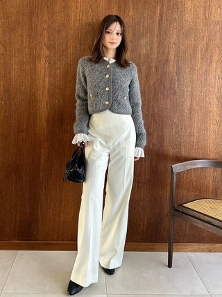 Fur-Like Frill Knit Jacket