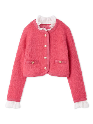 Fur-Like Frill Knit Jacket