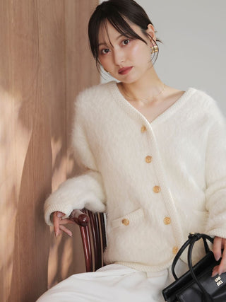 Fur-Like Midi Knit Jacket