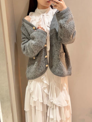 Fur-Like Midi Knit Jacket