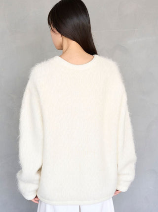 Fur-Like Midi Knit Jacket