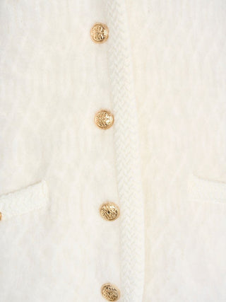 Fur-Like Midi Knit Jacket