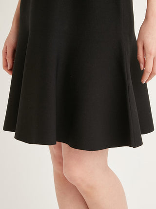 Sleeveless Cop Top & Flared Mini Skirt Coordinates in black, premium women's dress at SNIDEL USA