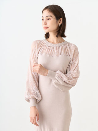 Lace Docking Knit Dress