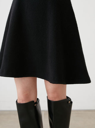 Preppy Style Mini Knit Dress in black, Luxury Women's Dresses at SNIDEL USA.