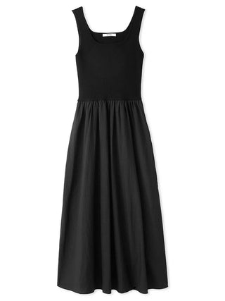 Knit Docking Sleeveless Maxi Dress – SNIDEL Knit Docking Sleeveless Maxi Dress – SNIDEL