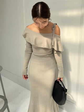 One-Shoulder Maxi Knit Dress